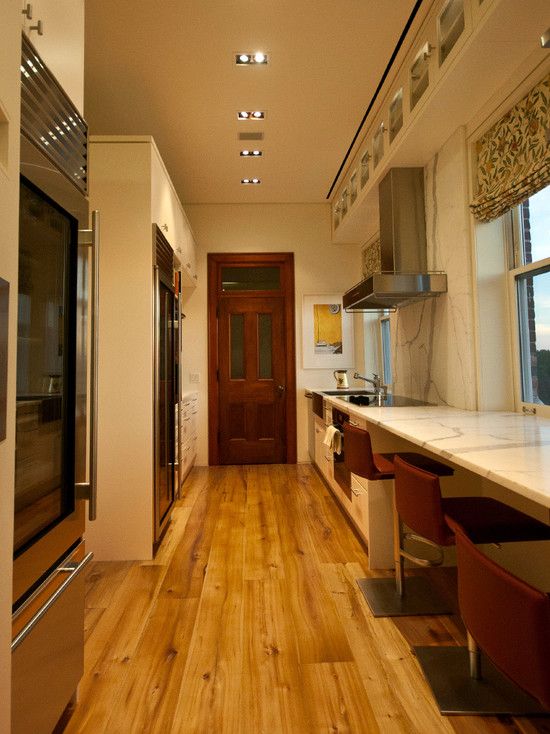 Gorgeous Modern Kitchen Marble Countertop Wooden Floor Annex Loft
